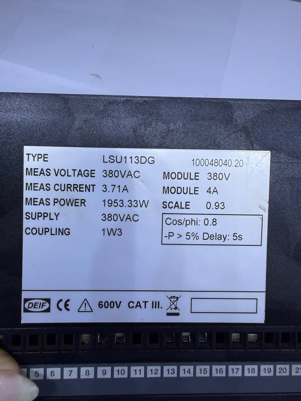 DEIF LSU113DG Generator Synchronisation - P/N 100048040.21
